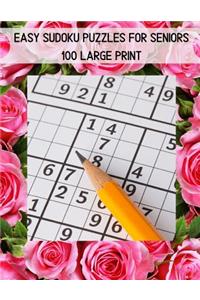 Easy Sudoku Puzzles For Seniors - 100 Large Print