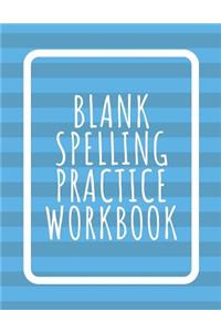 Blank Spelling Practice Workbook