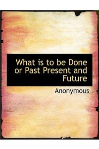 What Is to Be Done or Past Present and Future