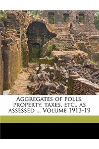 Aggregates of Polls, Property, Taxes, Etc., as Assessed ... Volume 1913-19