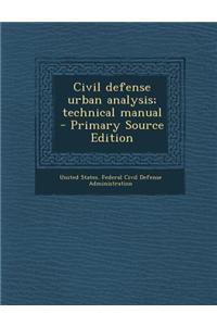 Civil Defense Urban Analysis; Technical Manual