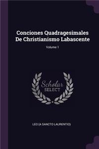 Conciones Quadragesimales De Christianismo Labascente; Volume 1