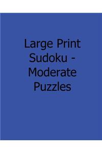 Large Print Sudoku - Moderate Puzzles