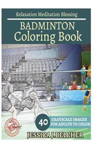 Badminton Coloring Book for Adults Relaxation Meditation Blessing