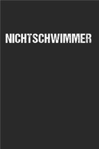 Nichtschwimmer Lustig: 120 Pages 6 'x 9' -Dot Graph Paper Journal Manuscript - Planner - Scratchbook - Diary