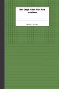 Half Graph / Half Wide Ruled Notebook