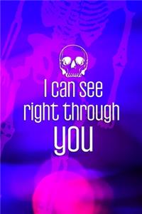 I Can See Right Through You: Radiologist Notebook Journal Composition Blank Lined Diary Notepad 120 Pages Paperback Purple