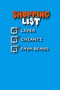 Shopping List Liver Chianti Fava Beans
