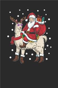 Christmas - Santa Riding Llama