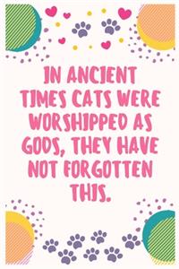 In ancient times cats were worshipped as gods they have not forgotten this