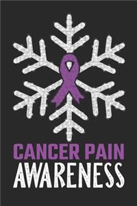 Cancer Pain Awareness: Christmas Snowfall College Ruled Cancer Pain Awareness Journal, Diary, Notebook 6 x 9 inches with 100 Pages