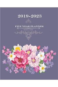 2019-2023 Beautiful Flower Five Year Planner