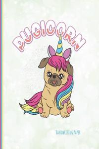 Pugicorn Handwriting Paper