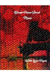 Blank Piano Sheet Music with Lyric Pages