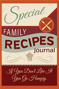 Special Family Recipes Journal