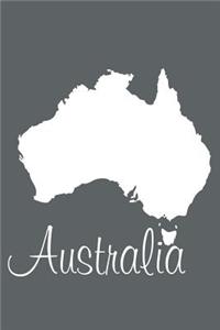 Australia - Slate Grey Blank Notebook
