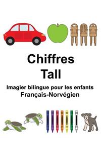 Français-Norvégien Chiffres/Tall Imagier bilingue pour les enfants