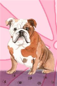 Journal Notebook For Dog Lovers, English Bulldog Sitting Pretty 3