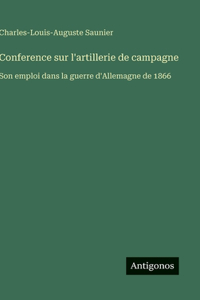 Conference sur l'artillerie de campagne