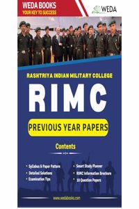 RIMC books for preparation 2024 (Rashtriya Indian Military College) Previous Year Paper Book With Solution for Entrance Exam 2024-25 in English (Includes 10 Previous Year Papers) New Edition Guide