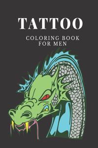 Tattoo Coloring Book for men