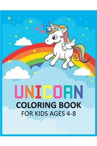 Unicorn Coloring Book for Kids Ages 4-8