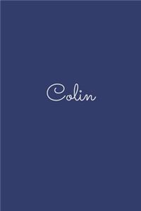 Colin: notebook with the name on the cover, elegant, discreet, official notebook for notes, dot grid notebook,