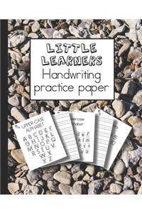 Little learners handwriting practice paper