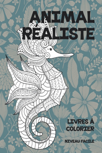 Livres à colorier - Niveau facile - Animal réaliste