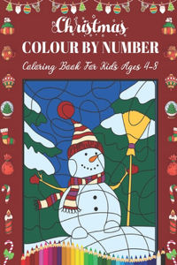 Christmas Colour By Number Coloring Book For Kids Ages 4-8