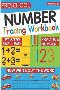 Preschool Number Tracing Workbook