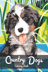 Country Dogs Coloring Book