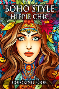 Boho Style Hippie Chic Coloring Book