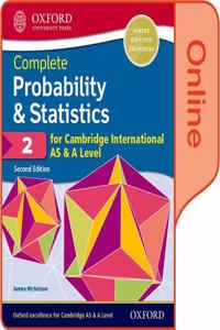 Probability & Statistics 2 for Cambridge International AS & A Level: Online Student Book (Oxford Mathematics for Cambridge International AS & A Level)