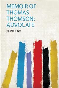 Memoir of Thomas Thomson