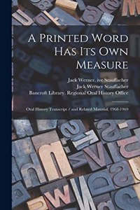 A Printed Word has its own Measure