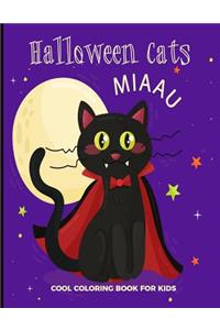 Halloween Cats Cool Coloring Book For Kids