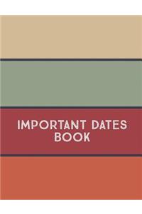 Important Dates Book