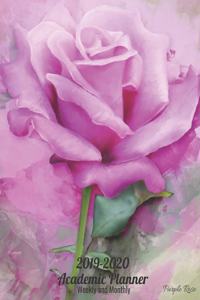 2019-2020 Academic Planner Weekly and Monthly Purple Rose