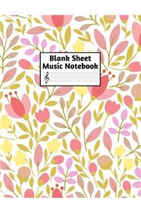 Blank Sheet Music Notebook