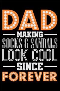 Dad Making Socks & Sandals Look Cool Since Forever: Password Journal 6 x 9 Notebook, 120 pages