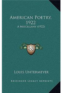 American Poetry, 1922