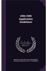 1994-1995 Application Guidelines