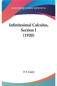 Infinitesimal Calculus, Section I (1920)