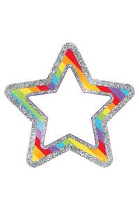 Sparkle and Shine Rainbow Glitter Stars Cut-Outs