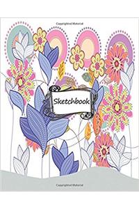 Colorful Flowers Background Sketchbook