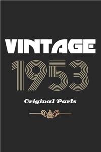 Retro Birthday - Vintage 1953 Notebook Original Parts Gift