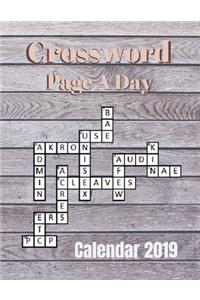 Crossword Page A Day Calendar 2019