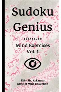 Sudoku Genius Mind Exercises Volume 1: Fifty Six, Arkansas State of Mind Collection