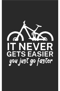 It never gets easier you just go faster